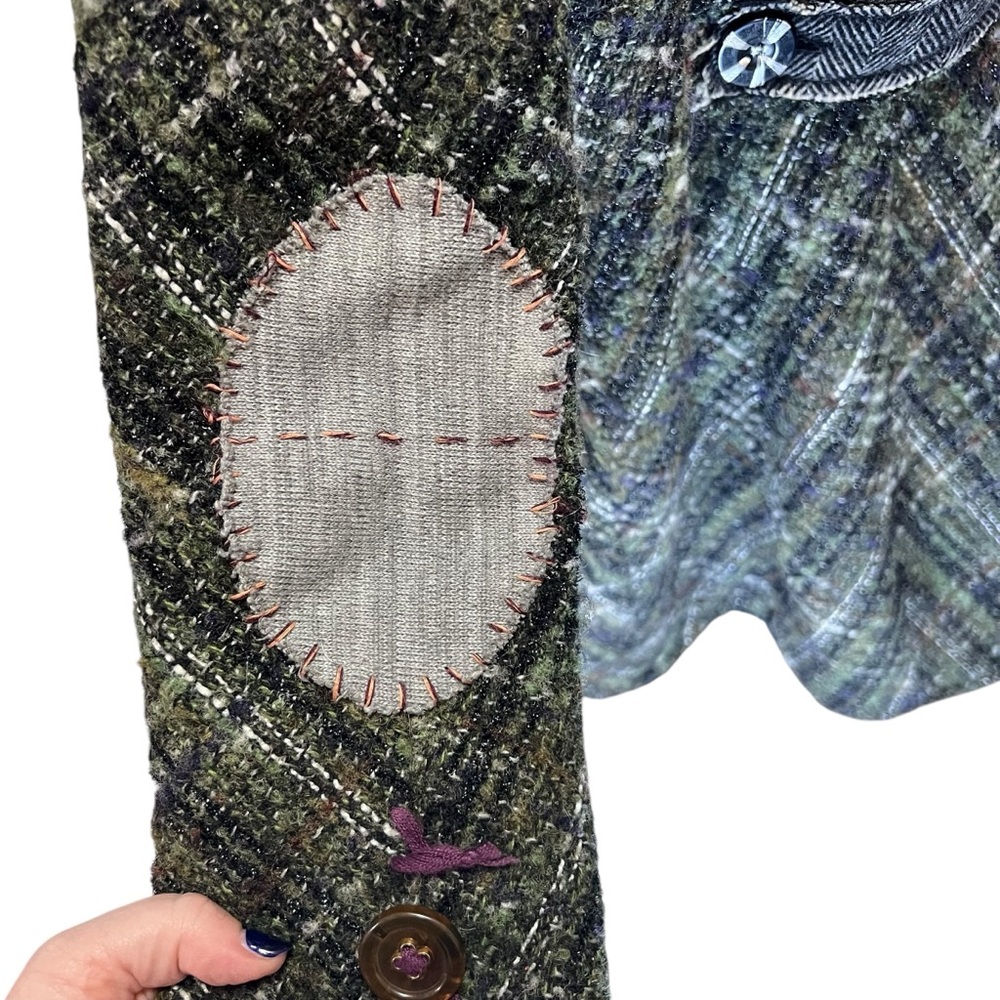 Desigual • Wool Blend Tweed ‘Dream’ Embroidered Button-Up Jacket Size 38/S - Picture 7 of 14